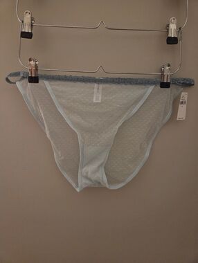 Old Navy Pale Blue Sheer Polka Dot Bikini Briefs